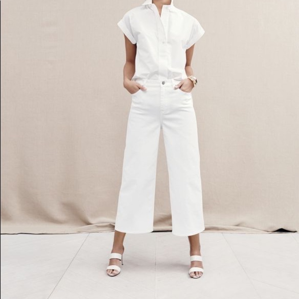 J. Crew Rayner Wide Leg in White Sz 26